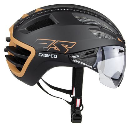 Casco SPEEDairo2 RS Helmet Amberfury Black Beige + Vautron Photochromic Visor