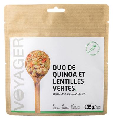 Repas Lyophilisé Voyager Duo de Quinoa et Lentilles vertes 135g