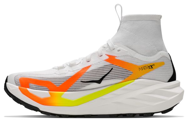 Chaussures Trail Hoka Tecton X 4 Blanc/Orange Femme