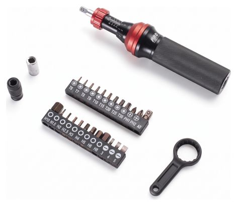 Tournevis dynamométrique 1–8 Nm – Jeu de 28 pièces 1/4″