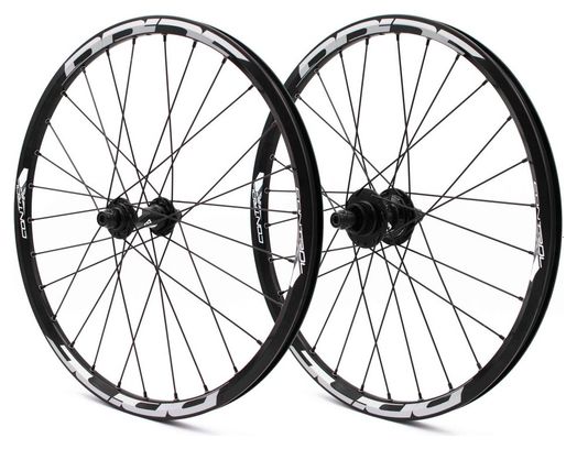 Paire de Roues Pride Control V1 Expert Disc 28H Moyeu Noir