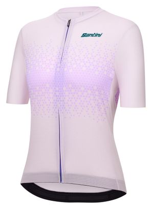 Maillot Manches Courtes Santini Moon Violet Femme