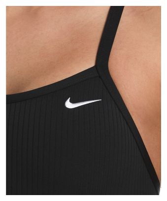 Nike Swim Solid Rib Racerback Badeanzug für Damen, schwarz