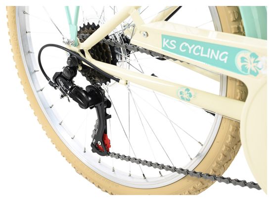 Vélo enfant 24'' Kahuna beige-menthe TC 36 cm KS Cycling