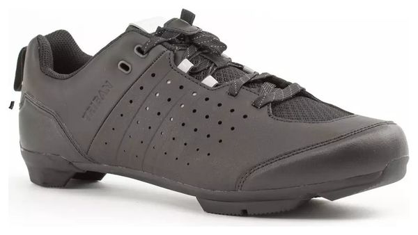 Chaussures Vélo Gravel et Route à Lacets TRIBAN SPD Cyclotourisme GRVL 500 Noir