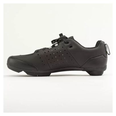 TRIBAN SPD Rennradschuhe mit Schnürsenkeln RC500 Schwarz