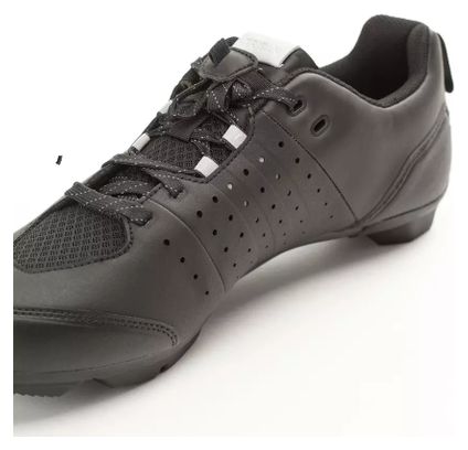 Chaussures Vélo Gravel et Route à Lacets TRIBAN SPD Cyclotourisme GRVL 500 Noir