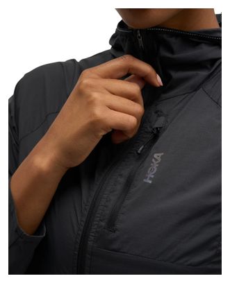 Veste Coupe-Vent Hoka SkyFlow Noir Femme