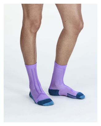 Chaussettes X-Socks Trail/Run Discover Crew Femme Violet