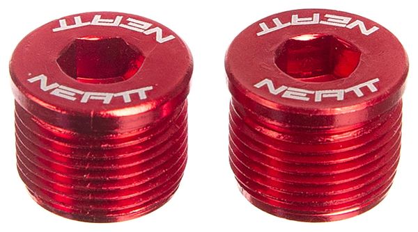 Neatt Attack V2 / Oxygen V2 Red Pedal Axle Covers (x2)