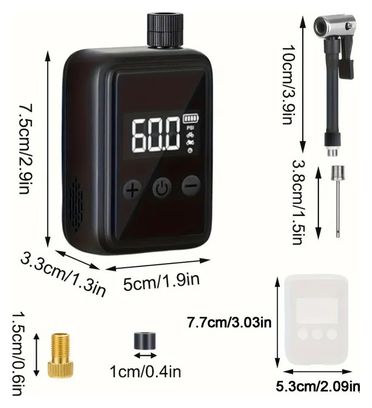 Pompe électrique/ Mini compresseur portable – 150 PSI – USB-C - Presta/Schrader
