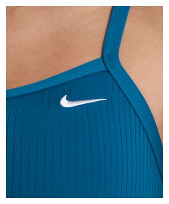 Costume da bagno Nike Swim Solid Rib Racerback blu da donna