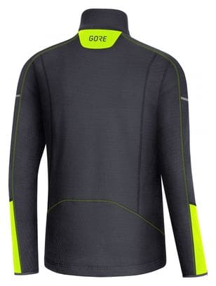 Maillot Manches Longues Running Gore Wear Noir/Jaune Fluo