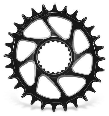 Plateau VTT Garbaruk Ovale Direct Mount pour Pédalier Shimano 3mm Offset Noir