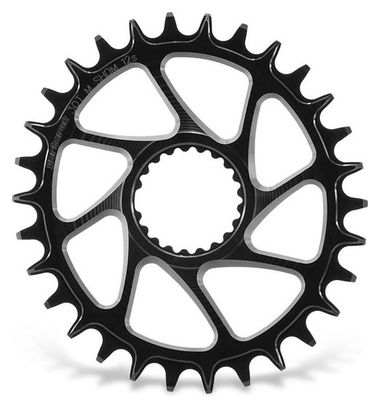 Plateau VTT Garbaruk Ovale Direct Mount pour Pédalier Shimano 3mm Offset Noir