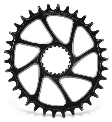 Plateau VTT Garbaruk Ovale Direct Mount pour Pédalier Shimano 3mm Offset Noir