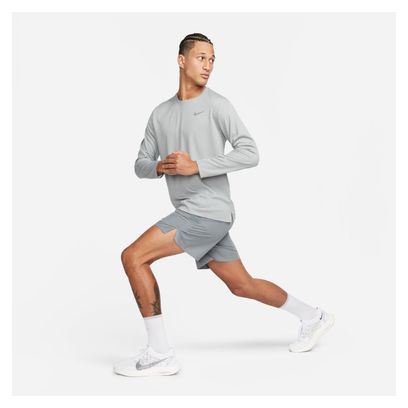 Nike Dri-Fit UV Miler Langarmtrikot Grau