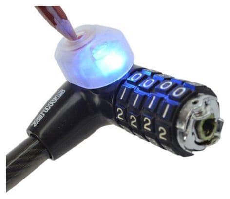 Antivol à câble Code + LED 497 12 x 1000 mm