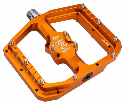 Coppia di pedali Burgtec Penthouse Flat MK5 B-Rage Edition - Iron Bro / Orange