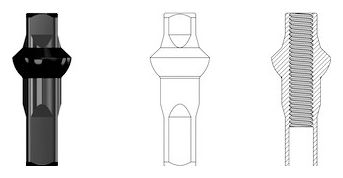 Nipplo Sapim Double Square in Alluminio Raggio 16mm Nero