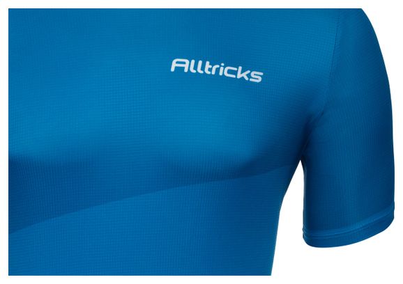 Alltricks MTB Korte Mouwen Jersey Blauw