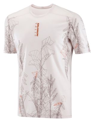 Camiseta de manga corta Salomon S/Lab Ultra Print Blanco/Rojo Hombre