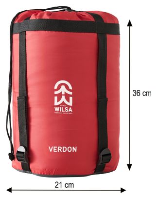 Sac de Couchage Loisir Verdon Gris et rouge Gauche