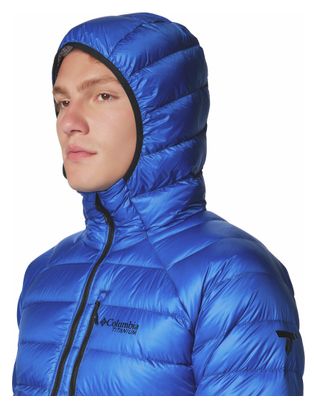 Columbia Arctic Crest Hooded Down Jacket Blauw