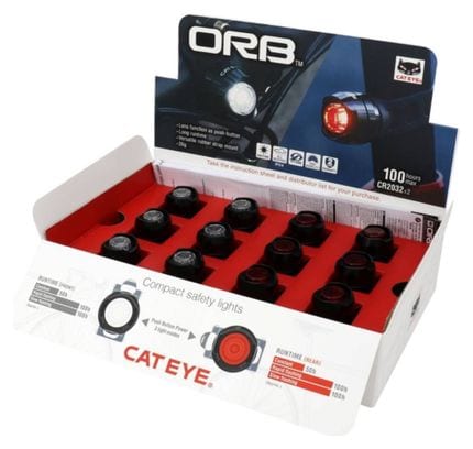 Cateye Orb Counter Pack (6 juegos de luces) Negro