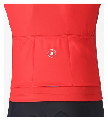 Maillot à Manches Courtes Castelli Entrata 6 Homme Rouge Gris