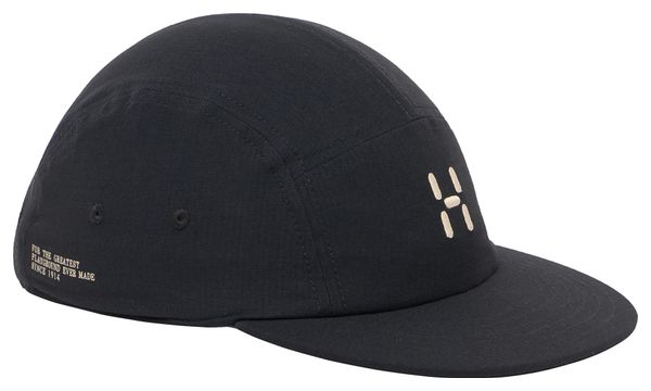 Haglöfs Brand Five-Panel Cap, Black, Unisex 