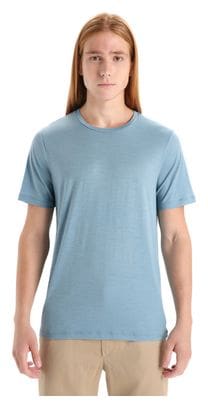 T-shirt Manches Courtes Mérinos Icebreaker Tech Lite II Bleu Clair