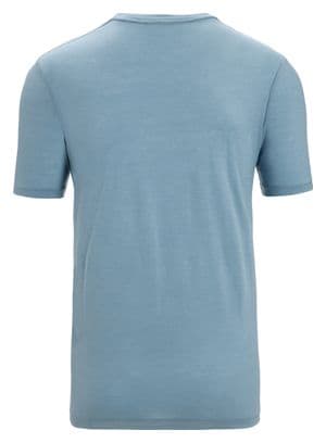 T-shirt Manches Courtes Mérinos Icebreaker Tech Lite II Bleu Clair