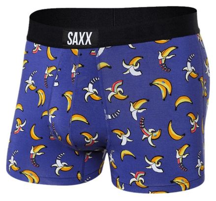 Boxershorts Saxx Vibe Super Soft Trunk Rainbow Bananas Marineblau