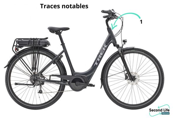Produit Reconditionné - Vélo de Ville Électrique Trek VERVE+ 1 LOWSTEP Shimano Altus 8V Noir 300wh 2023