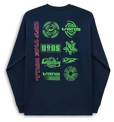 Vans Logo Space Long Sleeve T-Shirt Navy