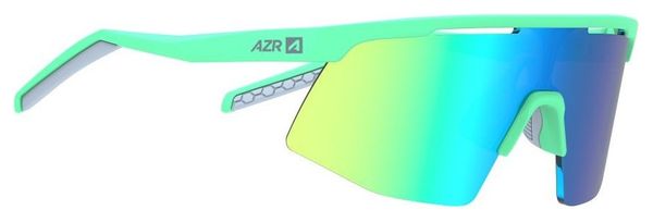AZR Team JR Matte Green/Screen Green Multilayer Child Goggles