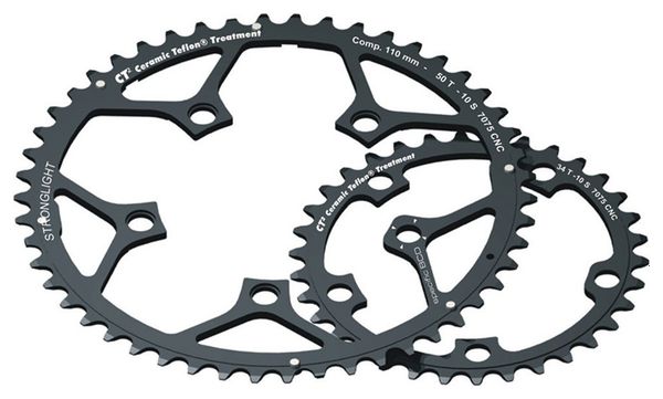 STRONGLIGHT Externe Ring Campagnolo Compact 110mm CT2 52T 10S Noir
