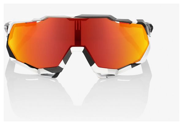 100% Speedtrap Goggles - Soft Tact Camo Gray - Red Multilayer Hiper Mirror Lenses