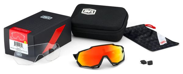 100% <strong>Speedtrap</strong> Goggles - Soft Tact Camo Grey - Red Multilayer Hiper Mirror Lenses