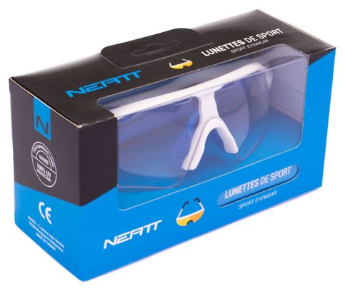 Pair of Neatt White Blue Glasses - Transparent Lens