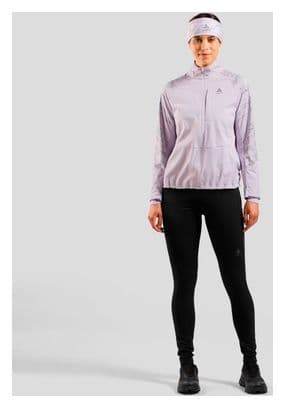 Dames Lange Hardloop Tight Odlo Zeroweight Warm 2.0 Reflecterend Zwart