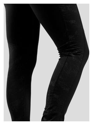 Dames Lange Hardloop Tight Odlo Zeroweight Warm 2.0 Reflecterend Zwart