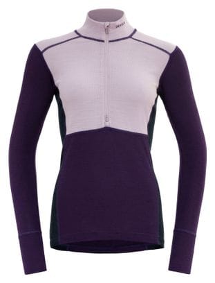 Sous maillot Devold Lauparen Merino 190 col zippé Violet Femme 