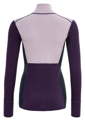 Sous maillot Devold Lauparen Merino 190 col zippé Violet Femme 