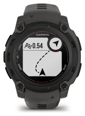 Montre GPS Garmin Instinct E - 40 mm Noir avec Bracelet en Silicone Gris Charcoal