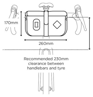 Restrap Rolltop Borsa per taniche 4L Borsa da manubrio Nero