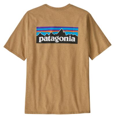 Maglietta Patagonia P-6 Logo Responsibili-Tee Giallo Uomo