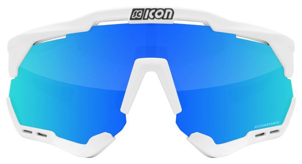 SCICON Aeroshade XL Glasses Brilliant White / Mirror Blue