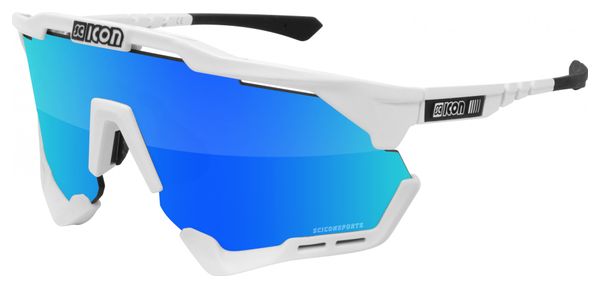 SCICON Aeroshade XL Glasses Brilliant White / Mirror Blue